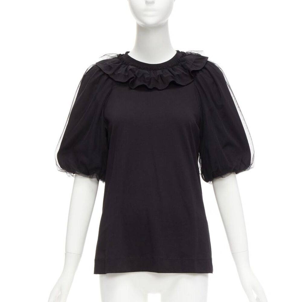 Simone Rocha Cotton Sheer Overlay Tshirt